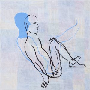 Blå replikk, 2009, 50 x 50 cm, akryl