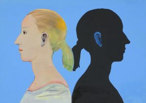 Dobbeltportrett med blått øre, 2003-2004, akryl og olje