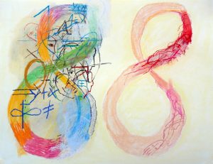 Innskrevet i tegn, 2014-2015, 50 x 65 cm, pastell