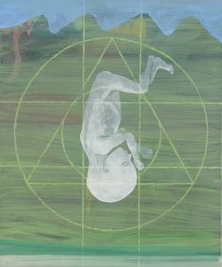 Foster og det gyldne snitt, 2004, 60 x 50 cm, akryl og olje