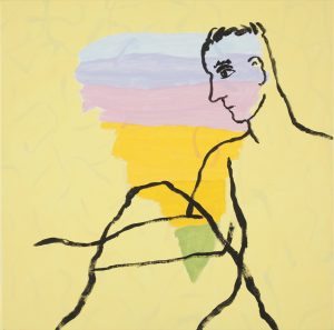 Tegning og fargeskala, 2011, 50 x 50 cm, akryl