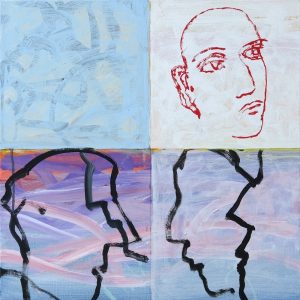 4-delt, 2019, 50 x 50 cm, akryl