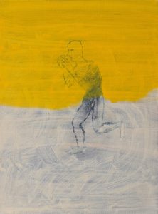 Mann og gult, 1994, 40 x 30 cm, akryl