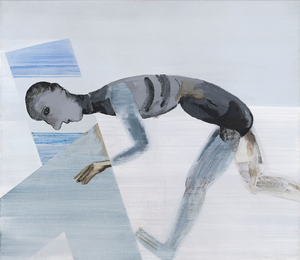 Mann og kryss, 1989, 100 x 125 cm, akryl