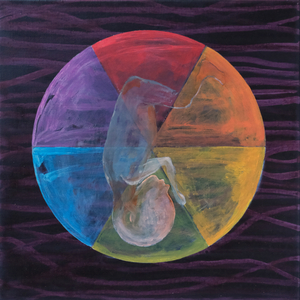 Embryo, 2000, 45 x 45 cm, akryl og olje