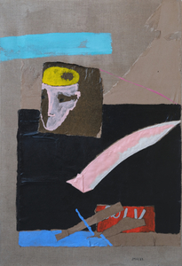 Mann med gul kalott, 1983, 130 x 88 cm, akryl og blyant