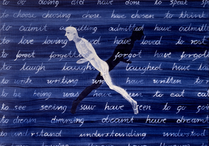 Markering av tid. Verb, 1998, 50 x 72 cm, akryl